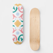 Mosaik/Pastellfarben/Frühling Skateboard (Vorderseite)