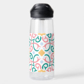 Mosaik/Pastellfarben/Frühling Trinkflasche (Rückseite)