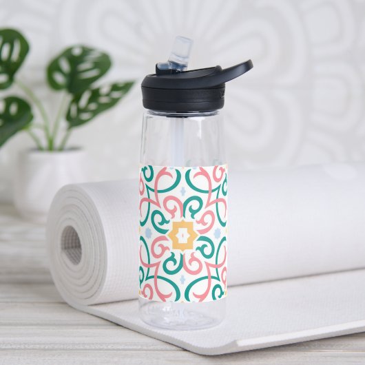 Mosaik/Pastellfarben/Frühling Trinkflasche (Yoga)