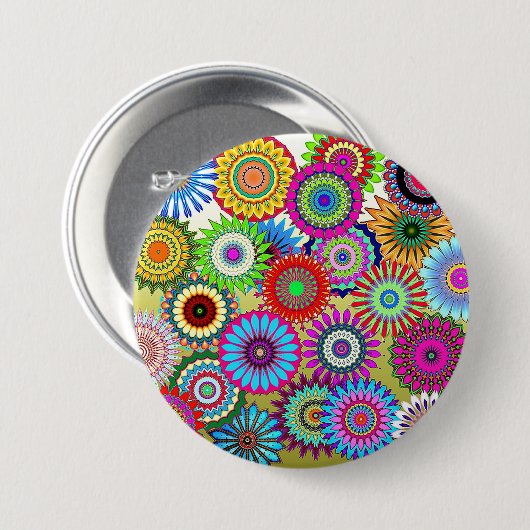 Mosaik Pinwheels Button (Vorne & Hinten)