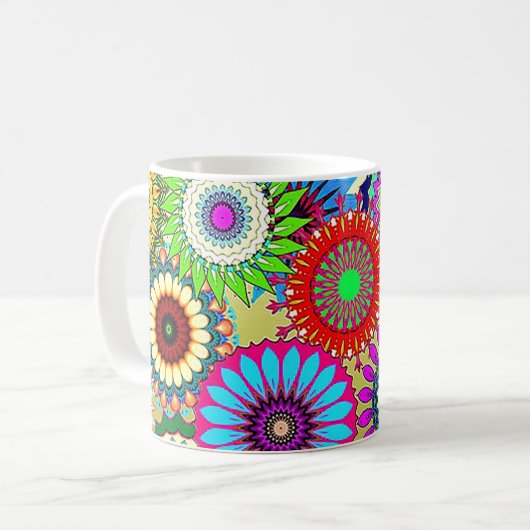 Mosaik Pinwheels Kaffeetasse (Vorderseite Links)