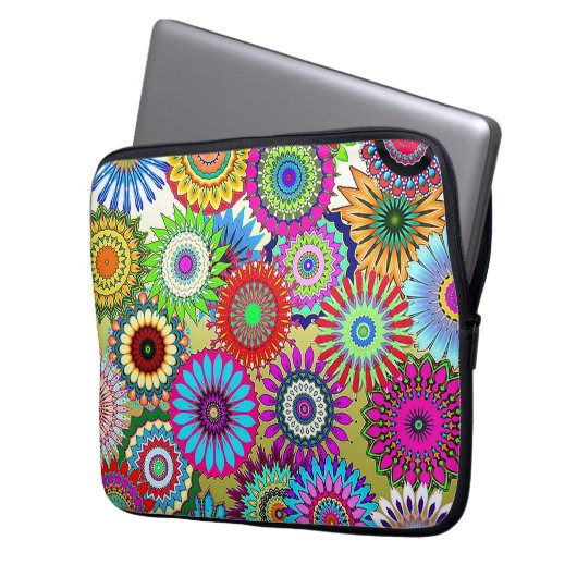 Mosaik Pinwheels Laptopschutzhülle (Vorderseite Links)