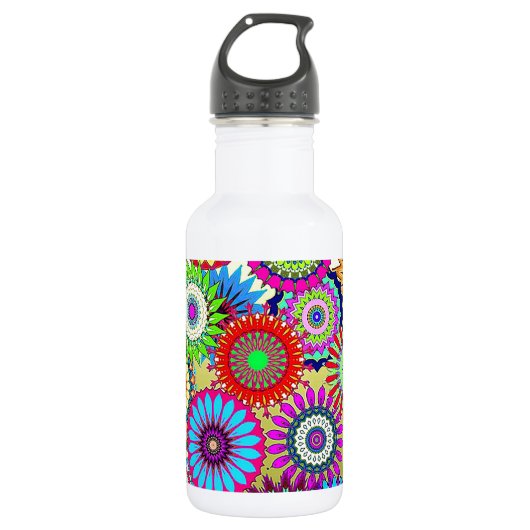 Mosaik Pinwheels Trinkflasche (Vorderseite)