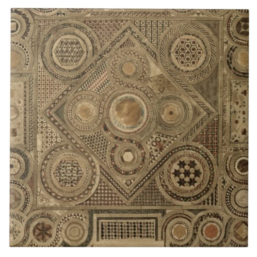 Mosaik-Plasterung vor dem Altar, überziehen A von Fliese (Vorderseite)