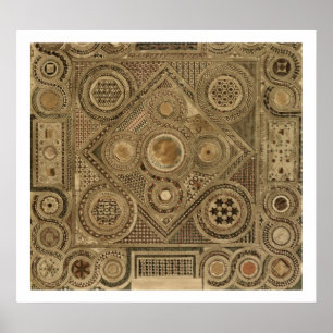 Mosaik-Plasterung vor dem Altar, überziehen A von Poster