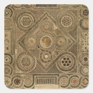 Mosaik-Plasterung vor dem Altar, überziehen A von Quadratischer Aufkleber