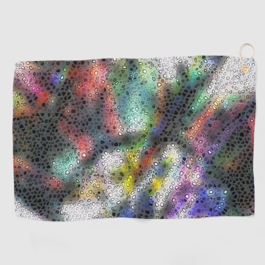 Mosaik, polierte Splitter über farbige, miese Farb Golfhandtuch (Horizontal)