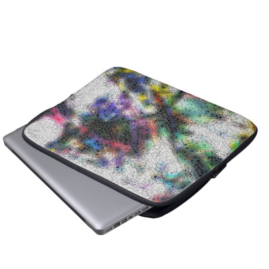 Mosaik, polierte Splitter über farbige, miese Farb Laptopschutzhülle (Vorne Knopf)