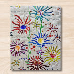 Mosaik Puzzle<br><div class="desc">Dieses einzigartige Puzzle ist mit einem Mosaik abstrakter Blume geschmückt. Original Mosaik © Michele Davies.</div>