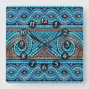 Mosaik Quadratische Wanduhr
