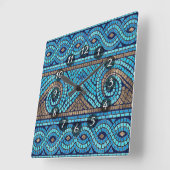 Mosaik Quadratische Wanduhr (Winkel)