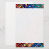 Mosaik Rainbow | Fettfarbige Abstrakte Tile Briefpapier (Vorne/Hinten)