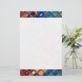 Mosaik Rainbow | Fettfarbige Abstrakte Tile Briefpapier (Stehend Vorderseite)