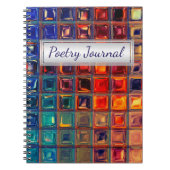 Mosaik Rainbow | Fettfarbige Abstrakte Tile Notizblock (Vorderseite)