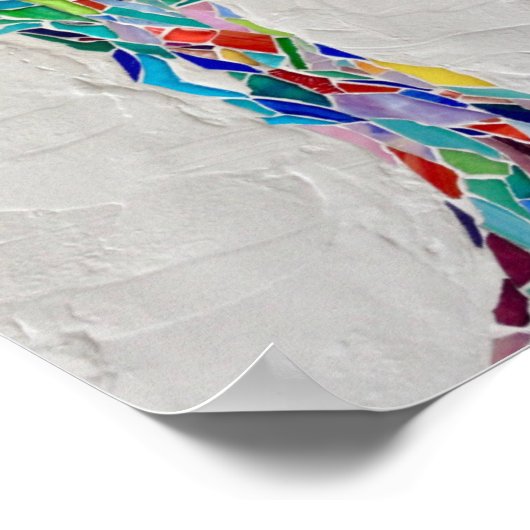 Mosaik Rainbow Tree Poster (Ecke)