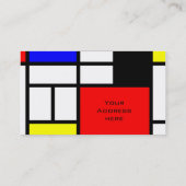 MOSAIK-Rechtecke quadriert färbten I + Ihre Ideen Visitenkarte (Rückseite)