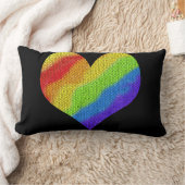 Mosaik-Regenbogenherz Lendenkissen (Decke)