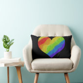 Mosaik-Regenbogenherz Lendenkissen (Stuhl )