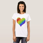 Mosaik-Regenbogenherz - T-Shirt (Vorne ganz)