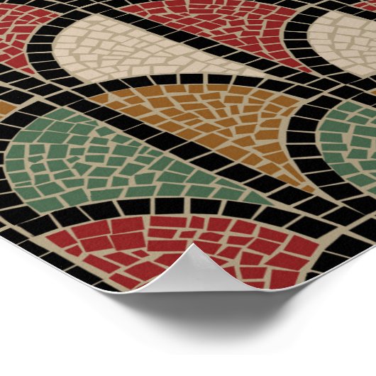 Mosaik - Roman (Pompeji) Poster (Ecke)