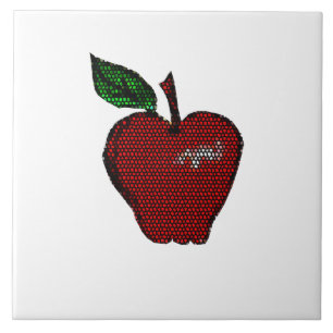 Mosaik, roter Apple/weißer Tile Fliese