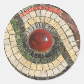 Mosaik Runder Aufkleber (Vorderseite)
