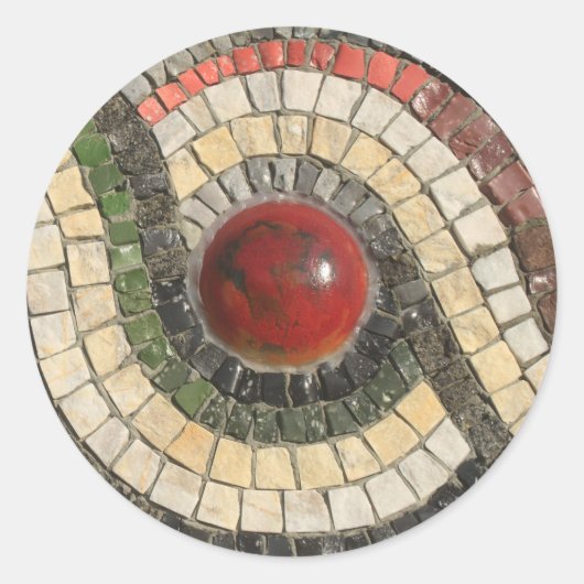 Mosaik Runder Aufkleber (Vorderseite)