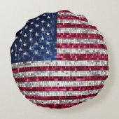 Mosaik Rundes Kissen (Rückseite)