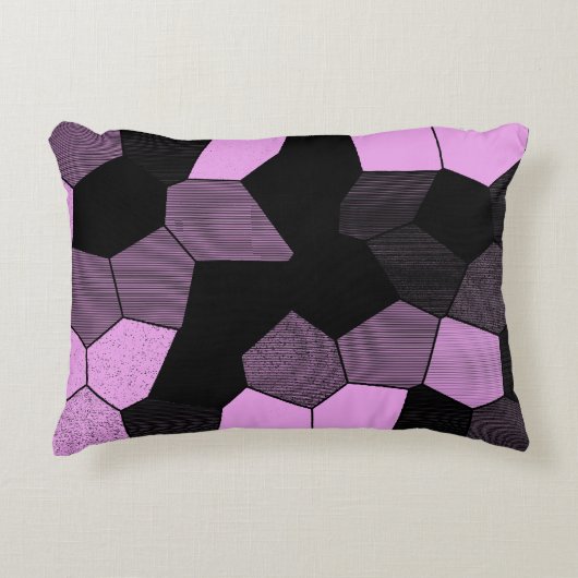 Mosaik Scan - Rosa/Schwarz Dekokissen (Vorderseite)