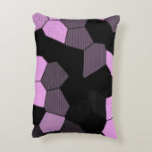 Mosaik Scan - Rosa/Schwarz Dekokissen (Rückseite(Vertikal))