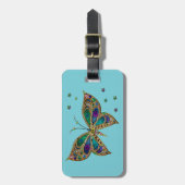 Mosaik-Schmetterling Gepäckanhänger (Vorderseite vertikal)