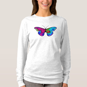 Mosaik-Schmetterlingsglas-Stil T-Shirt