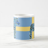 Mosaik schwedisches blaues Dala Pferd Kaffeetasse (Mittel)