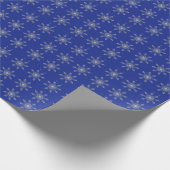 Mosaik Silber Sterne indigo geometrische Dekoratio Geschenkpapier (Ecke)