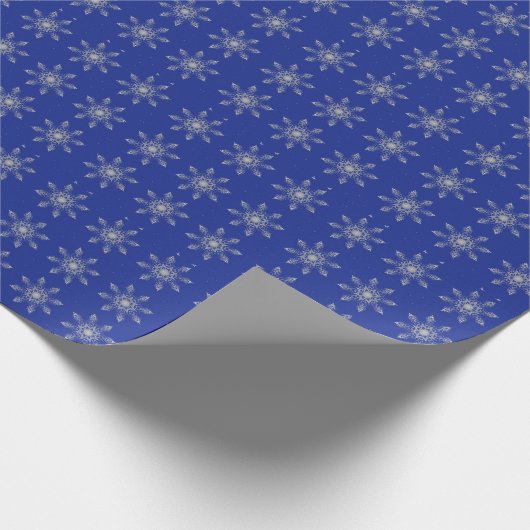 Mosaik Silber Sterne indigo geometrische Dekoratio Geschenkpapier (Ecke)