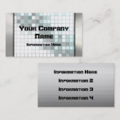 Mosaik-silberne Metallblick-Visitenkarten Visitenkarte (Vorne/Hinten)