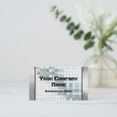 Mosaik-silberne Metallblick-Visitenkarten Visitenkarte (Stehend Vorderseite)