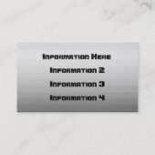 Mosaik-silberne Metallblick-Visitenkarten Visitenkarte (Rückseite)