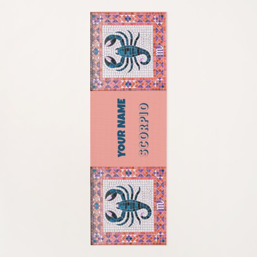 Mosaik-Skorpion-Design Yogamatte (Vorderseite)