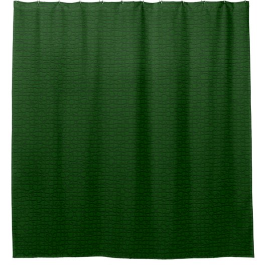 Mosaik Solid Forest Green Textured Muster Duschvorhang (Vorderseite)