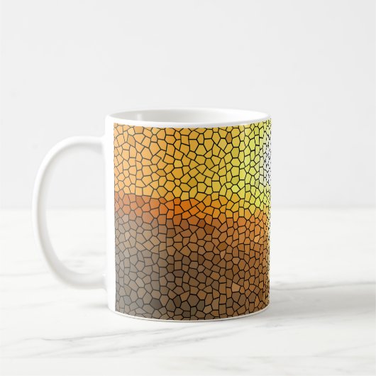 Mosaik Sonnenaufgang - Blick vom Strand Kaffeetasse (Links)
