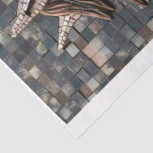 Mosaik Steampunk Brown Horse Copper A6L Decoupage Seidenpapier (Ausschnitt)