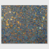 Mosaik-Steine im Blau und im Gold Geschenkpapier (Flach)