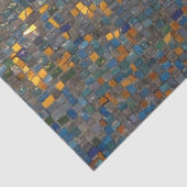 Mosaik-Steine im Blau und im Gold Seidenpapier (Ausschnitt)