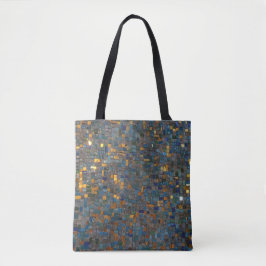 Mosaik-Steine im Blau und im Gold Tasche