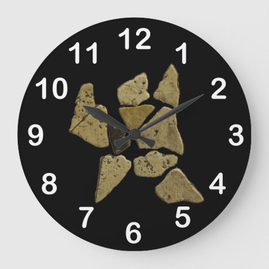 Mosaik-Steinmann Große Wanduhr (Vorderseite)