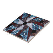 Mosaik-Stern-Entwurfs-abstrakte Kunst-rotes Blau Fliese (Seite)