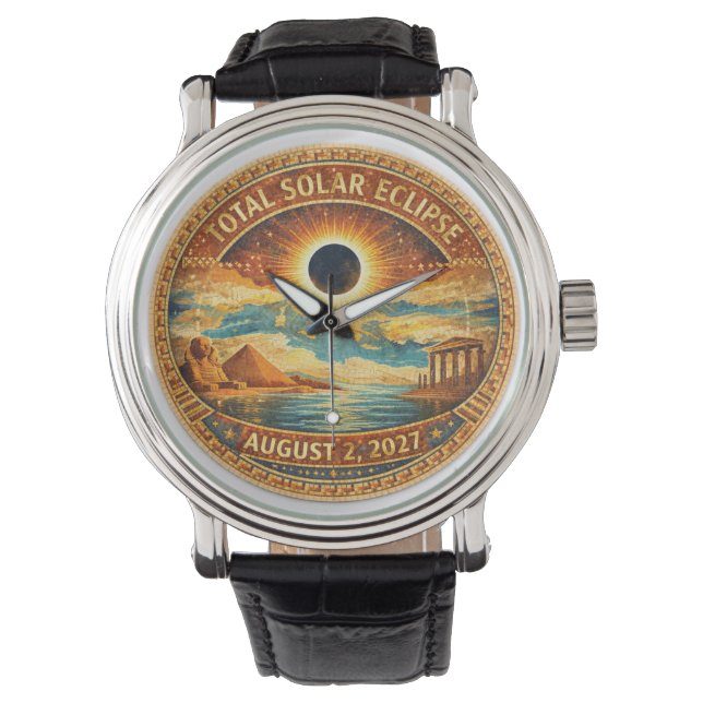 Mosaik-Stil 2027 Eclipse Armbanduhr (Vorderseite)