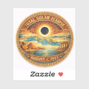 Mosaik-Stil 2027 Eclipse Aufkleber