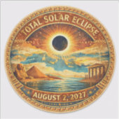 Mosaik-Stil 2027 Eclipse Aufkleber (Vorderseite)